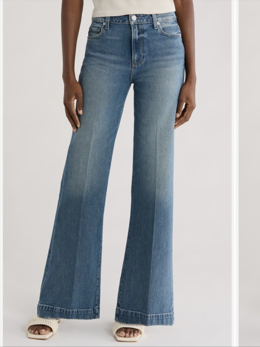 NWT PAIGE Leenah Wide-Leg Jeans Size 27